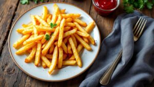 Knusprige Pommes frites aus der Heißluftfritteuse: 3 Tipps für die ideale Zubereitung.