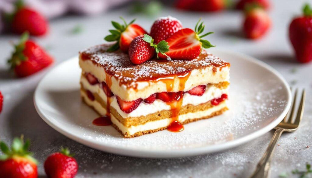 Erdbeer-Tiramisu ohne Ei: himmlisch cremig und in 15 Minuten zubereitet