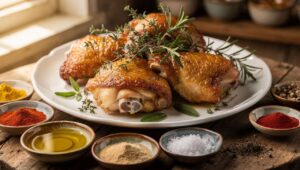 Hast du schon mal Hähnchenschenkel in der Heißluftfritteuse zubereitet?